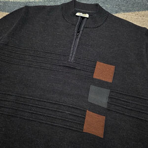 Aklanda Vintage 100% Marino Wool Sweater Made in Australia V-Neck L Coogi Style